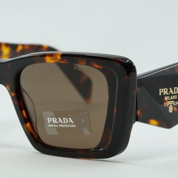 NEW PRADA PR08YS 01V8C1 BROWN SUNGLASSES - Picture 4 of 13